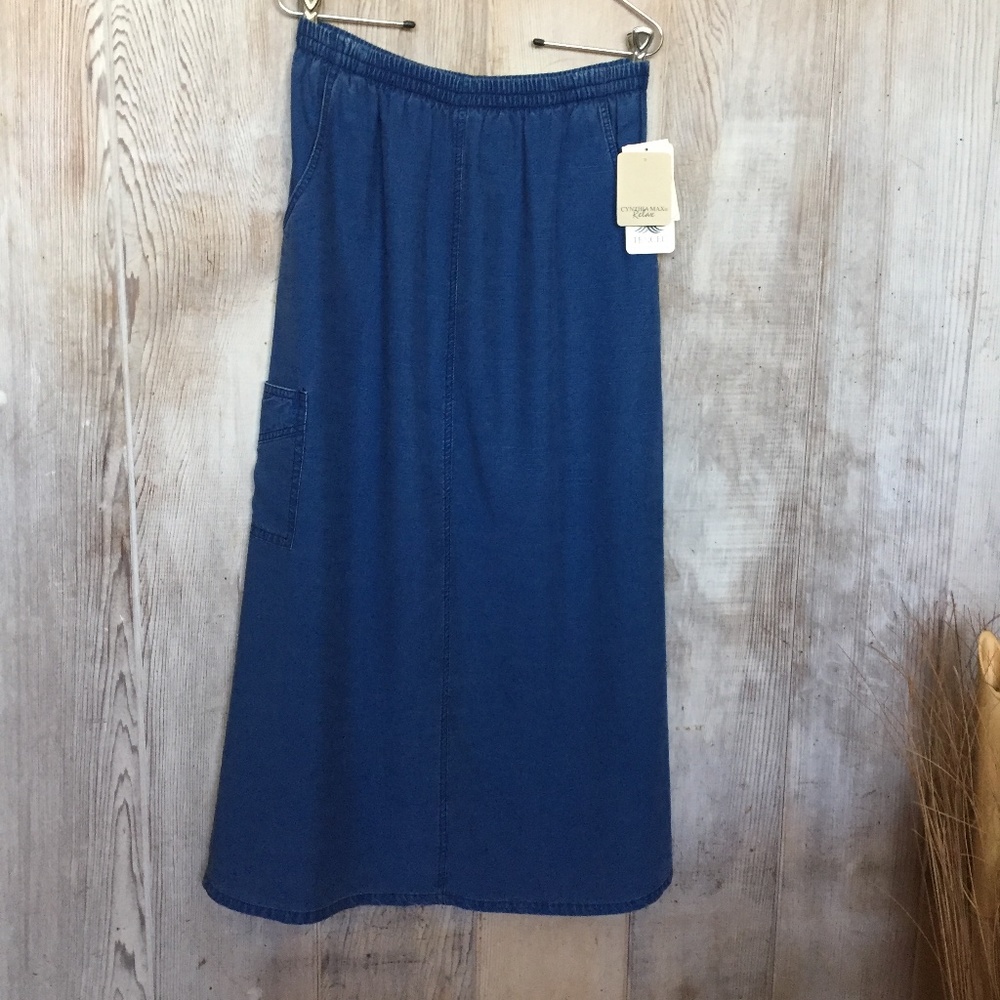 Cynthia Max Long Tencel/Rayon Skirt S NWT